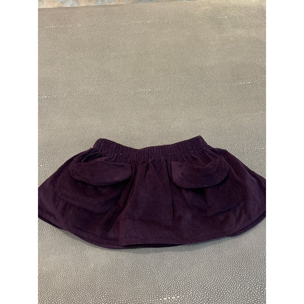 Mabo Eggplant Skirt With 2 Front Pockets 18M EUC